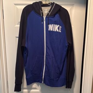 Nike Men’s 2XL Navy/Royal Blue Zip Hoodie - Gently Worn/Smoke & Pet Free